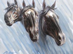 Horses set free IV 38x46 cm